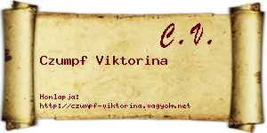 Czumpf Viktorina névjegykártya